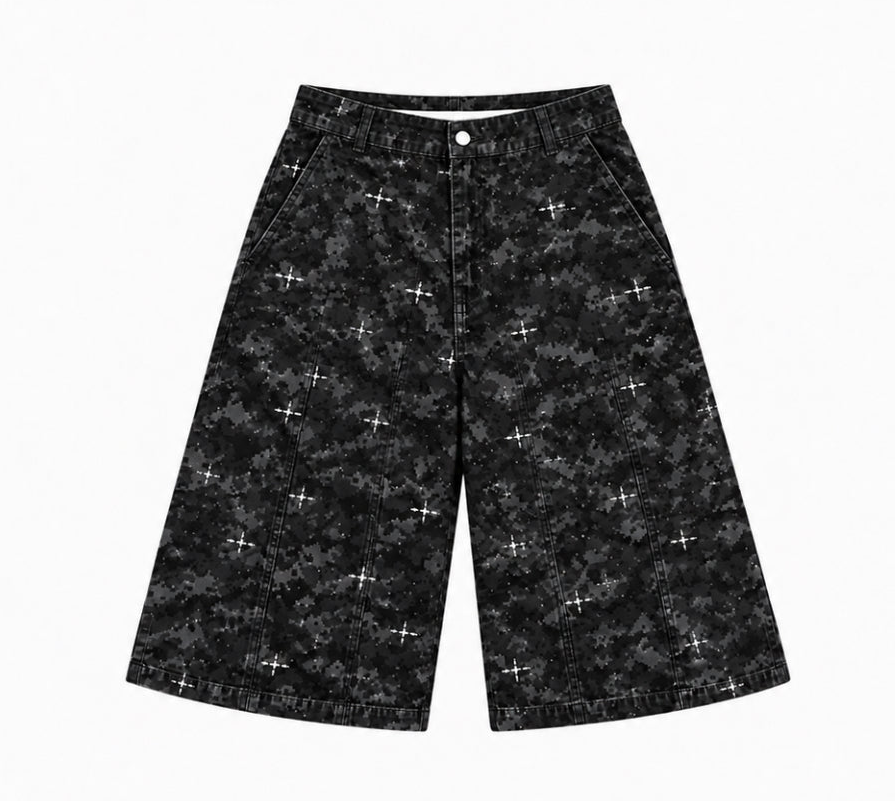 Short baggy jeans